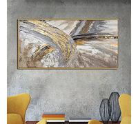 Diamond Painting Or abstrait moderne Broderie Diamant Painting Kit Complet Grand Format 5D Peinture Diamant Numero Adulte Enfant Coller Perle Tableau Diamant Art Craft Home Decor, 30x60cm/12x24in