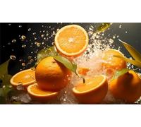 Diamond Painting orange 5D DIY Peinture Diamant Adulte Broderie Diamant Grand Format, Tableau Perle Diamand Kit Complet, Diamant Point de Croix Cristal Painting pour Déco Intérieur, 50x100cm C134