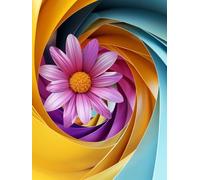 Diamond Painting Orchidée DIY Peinture Diamant Adulte,5D Diamond Art Kit Enfants Complet Strass Cristal Point Croix Broderie Peinture pour Cadeau Femme, Murale Décoration 90x120cm Créativité Z1-343