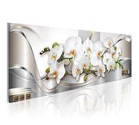 Diamond Painting orchidée fleur blanche Grand Format,5D DIY Diamant Painting Strass Complet,Peinture Diamant pour Adultes/Enfants,Point De Croix Broderie,Décoration de la Maison 90x30cm