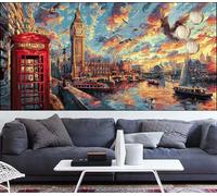 Diamond Painting Paesaggio Diamond Painting Grand Format 60x120cm Peinture Diamant Adulte New York Broderie Diamant Strass Point de Croix Peinture,Bricolage Mosaique Puzzle Artisanat kits,Gift VQ-1100