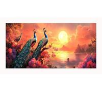 Diamond Painting Paon Diamond Painting Enfant Coucher De Soleil 20x40cm Peinture Diamant Loisirs Créatifs Adulte & Enfant Débutant, DIY Gemmes Cristal Artisanat Broderie Peinture Décoration sjke-51