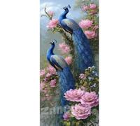 Diamond Painting Paon Peinture Diamant Adulte/Débutant, Lotus Diamond Painting Adulte Grand Format 200 x 100 cm, DIY 5D Diamant Painting XXL Broderie Diamant Kit Complet, pour Murale Décoration