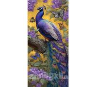 Diamond Painting Paon Peinture Diamant Adulte/Débutant, Papillon Diamond Painting Adulte Grand Format 200 x 100 cm, DIY 5D Diamant Painting XXL Broderie Diamant Kit Complet, pour Murale Décoration