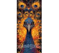 Diamond Painting Paon Peinture Diamant Adulte/Débutant, Plumes Diamond Painting Adulte Grand Format 200 x 100 cm, DIY 5D Diamant Painting XXL Broderie Diamant Kit Complet, pour Murale Décoration