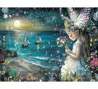 Diamond Painting Papillon Diamond Painting Adulte Enfant, DIY Broderie Diamant Kit Complet Fée, Peinture Diamant Artisanat Strass Point de Croix Art Set, pour Décoration Murale Maison 20x30 cm W-9715