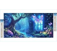 Diamond Painting Papillon Diamond Painting Adulte Grand Format 70x140cm Arbre Broderie Diamant Accessoires Complet, 5D Peinture Diamant Art Crafts Point de Croix Peinture Kit, Decoration Maison G1-303