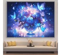 Diamond Painting Papillon Diamond Painting Enfant 30x20cmBouquet Broderie Diamant Kit Complet, Tableau Perle Diamant, Bricolage 5D Strass Point de Croix Loisirs Créatifs Adultes, Décoration zhad342