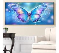 Diamond Painting Papillon Diamond Painting Enfant, Peinture Diamant XXL Rêve Peinture Diamant Adulte, 5D Loisirs Créatifs Adultes Cristal Art pour Decoration Maison Murale, Cadeau, 100x200cm, Model164