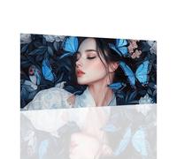 Diamond Painting Papillon Peinture Diamant Fille Diamond Painting Adulte Loisirs Créatifs DIY Ronde Toile Broderie Diamant Grand Format 20x40cm avec Complet Accessoires, Home Decor, Cadeau Femme,Y396Z