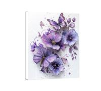 Diamond Painting Papillon Violet Peinture Diamant Adulte Kit 5D Complet pour Débutants, Accessoires Inclus, Loisir Créatif Adultes, Décoration Murale Maison 50x70cm, Geschenke für Frauen 0a-337