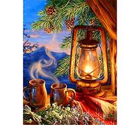 Diamond Painting par Numéros Kits Fleur de thé,5D DIY Diamant Peinture Complet Cristal Strass Broderie Point de Croix Mosaïque Toile Art Crafts salon chambre décor murale cadeau Square Drill 50x60cm