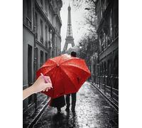 Diamond Painting Paris, 5D Romantique Diamond Painting Kit Complet, DIY Kit Broderie Diamant pour Adulte Débutants, Peinture Diamant Strass Point de Croix Kits pour Décoration Murale, 30x40cm, -5184