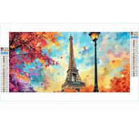 Diamond Painting Paris Diamond Painting Adulte Grand Format 80x160cm Arbre Broderie Diamant Accessoires Complet, 5D Peinture Diamant Art Crafts Point de Croix Peinture Kit, Decoration Maison G1-2