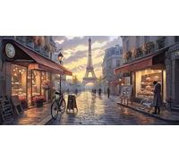 Diamond Painting Paris Diamond Painting Adulte XXL 10x20cm, 5D Broderie Diamant Vélo Peinture Diamant Enfant, DIY Tableau Diamants Activite Manuelle Adulte, Décoration Murale, Cadeau Femme J2-10702