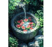 Diamond Painting PastèQue, 5D Diamond Painting Adulte Grand Format Planter Kit Broderie Diamant Kit Complet Rond, Peinture Diamant Point de Croix Loisirs Créatifs Adultes, Cadeau Femme 60x90cm Z-PR15