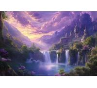 Diamond Painting Pays des Merveilles Cascades, Broderie Diamant kit Complet 30x40cm DIY 5D Strass Point de Croix Cristal Painting Artisanat, Loisirs Créatifs Adultes Art Set, pour Maison Décor P-747