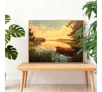 Diamond Painting Paysage 2026 Nouveau Diamond Painting Bateau 150x100cm,Broderie Diamant Kits Complet Artisanat,DIY Tableau Diamant avec Accessoires Débutants pour Decoration Salon Idee Cadeau I-K752