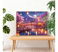 Diamond Painting Paysage 2026 Nouveau Diamond Painting Japon 120x90cm,Broderie Diamant Kits Complet Artisanat,5D DIY Tableau Diamant avec Accessoires Débutants pour Decoration Salon Idee Cadeau I-K672