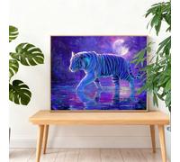 Diamond Painting Paysage 2026 Nouveau Diamond Painting Tigre 75x50cm,Broderie Diamant Kits Complet Artisanat,5D DIY Tableau Diamant avec Accessoires Débutants pour Decoration Salon Idee Cadeau I-K868