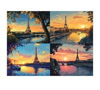 Diamond Painting Paysage 75x50cm Diamond Painting Adulte 4 Pieces 2026 Nouveau Peinture Diamant Peinture Numero avec Accessoires Activité Manuelle Adulte,Décoration Noel,Chandeleur Etc.(Paris-9) K-a24