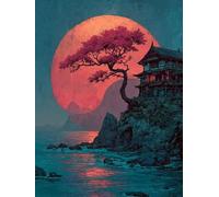 Diamond Painting Paysage Abstrait Diamond Painting Enfant, 5D Broderie Diamant Grand Format, Loisirs Créatifs Adultes, Rond Diamant DIY Kit pour Cadeau Femme Decoration Maison 90x120 cm -YZ250833F