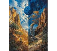 Diamond Painting Paysage Abstrait Diamond Painting Enfant Complet Kits, 5D DIY Rond Broderie Diamant Kits, Loisirs Créatifs Adultes, Peinture Diamant pour Decoration Cadeau Femme 40x55 cm - YZ2509942