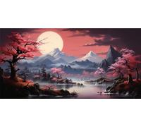 Diamond Painting Paysage d'hiver Peinture Diamant, Grand Format 120 X 60 cm, 5D Diamant Painting Adulte, DIY Puzzle Diamant, Diamond-Painting Mosaïque Art, Tableau Decoration Murale Salon Cadeau, o377
