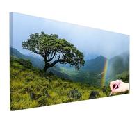 Diamond Painting Paysage Diamant Painting Adulte Grand Format 80x30cm 5D Peinture Diamant Nature DIY Broderie Diamant Kit Complet Cristal Strass Point de Croix Kit Cadeau Femme Decoration Automne R-75