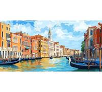 Diamond Painting Paysage Diamant Painting Maison Peinture Diamant Adulte Débutants, Diamond Paintings Kit Complet, Point de Croix Cristal Art Artisanat Kits pour Décoration Murale 50x100cm G6-971