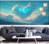 Diamond Painting Paysage Diamond Painting 50x120cm Peinture Diamant Adulte Amour Broderie Diamant Strass Point de Croix Peinture,Bricolage Mosaique Puzzle Artisanat Kits,Décoration Maison Gift QL-99