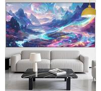 Diamond Painting Paysage Diamond Painting Adulte 40x100cm Abstrait Broderie Diamant Kit Complet,5D Activité Manuelle Adulte Peinture Diamant Strass Point de Croix pour Décoration Maison Cadeaux YM-735