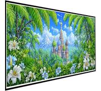 Diamond Painting Paysage Diamond Painting Adulte, 5D Peinture Diamant Cathédrale Saint-Basile Activité Manuelle Adulte, Bricolage 5D Carré Cristal Strass Artisanat, Decoration Murale 90x210cm w-3885