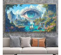 Diamond Painting Paysage Diamond Painting Adulte 80x160cm Peinture Diamant Abstrait 5D Broderie Diamant Kit Bricolage Manuelle Adulte Broderie Point de Croix Cristal Arts Murale Maison Décor A-U10