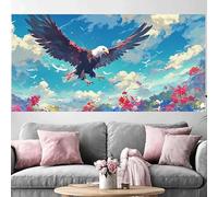 Diamond Painting Paysage Diamond Painting Adulte Grand Format 100x300cm,2026 Nouveau DIY Peinture Diamant Aigle 5D Full Drill Rhinestone Canvas Broderie Cross Stitch Crystal Art Kit Décoration O-287G