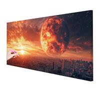 Diamond Painting Paysage Diamond Painting Adulte Grand Format 130x50cm, Ville Broderie Diamant Kit Complet Activité Manuelle Adulte, Tableau perle Diamant Point de Croix Decor Murale Cadeau Femme M-42