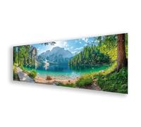 Diamond Painting Paysage Diamond Painting Adulte Grand Format 30x90 cm, Peinture Diamant Adulte Lac Broderie Diamant Kit, DIY 5D Strass Point de Croix Art pour Decoration Murale, Cadeau Femme K0-397