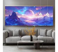 Diamond Painting Paysage Diamond Painting Adulte Grand Format 50x150cm Peinture Diamant Kit Broderie Montagne DIY Perle Diamant a Coller Mosaïque Strass Gemmes Maison Décoration Murale Cadeau 0-sy1071