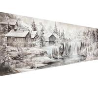 Diamond Painting Paysage Diamond Painting Adulte Ruisseau Kit Broderie Enfant Loisirs CréAtifs Adultes Kit,5D Diy Point Croix Paintings,MosaïQue Pour Maison DéCoration,Cadeau Femme 50x100cm Q1-360