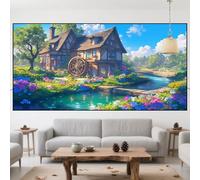 Diamond Painting Paysage Diamond Painting Enfant Architecture Activité Manuelle Adulte Débutant Peinture Diamant,2025 Nouveau DIY 5D Mosaique Broderie Diamant Point de Croix Cadeau 30x80cm QO-1042