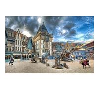 Diamond Painting,Paysage du parc de la ville Kit de Peinture Diamant 5D DIY,Broderie Diamant Complet pour Adultes Enfants Point De Croix, pour la décoration à la Maison/Bureau Square Drill 45x60cm