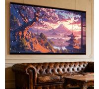 Diamond Painting Paysage Japonais Diamond Painting Adulte Grand Format 120x50cm Broderie Diamant Mont Fuji Peinture Diamant kit Complet Cristal Point de Croix Activité Manuelle, Décor Maison O-117G