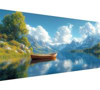 Diamond Painting paysage, lac Diamond Painting Adulte Grand Format 90x180CM, 5D DIY Peinture Diamant Adulte Loisirs Créatifs avec Carré Full Drill Toile pour Halloween Chambre Murale Decoration L1-790