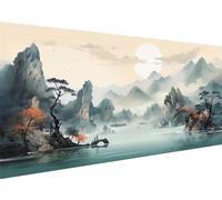 Diamond Painting Paysage lunaire, Grand Format Broderie Diamant kit Complet 200x100cm DIY 5D Strass Point de Croix Cristal Painting Artisanat, Loisirs Créatifs Adultes Art Set, pour Maison Décor H-267