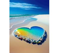 Diamond Painting Paysage Peinture Diamant, Grand Format 60x80cm, 5D Diamant Painting Plage, DIY Broderie Diamant Kit Complet, Loisirs CréAtifs Diamond Painting Adulte, Tableau Decoration Murale Salon