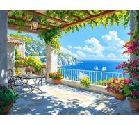 Diamond Painting Paysage Peinture Diamant Plage Diamond Painting Adulte, 5D DIY Broderie Diamant Point de Croix Loisirs Créatifs Adultes Artisanat Kit, Tableau Decoration Murale, 60x80cm, Model 751