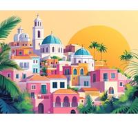 Diamond Painting Paysage Peinture Diamant Ville Diamond Painting Adulte, 5D DIY Broderie Diamant Point de Croix Loisirs Créatifs Adultes Artisanat Kit, Tableau Decoration Murale, 30x40cm, Model 955