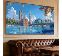 Diamond Painting Paysages De Londres Diamond Painting Adulte Grand Format 200x90cm Broderie Diamant Ville Peinture Diamant kit Complet Cristal Point de Croix Activité Manuelle, Décor Maison O-151G