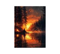 Diamond Painting Pêche Strass Peinture Numero Adulte Vue sur le lac Cristal Art Canevas Kit Complet Adulte 135x100 cm, Full Drill Kit Broderie Peinture Diamant, Decoration Maison Cadeau Femme 258-4473