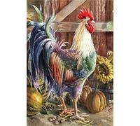 Diamond Painting, Peinture Diamant Adulte Enfant, Painting Diamant, Broderie Diamant Kit Complete, Tableau Perle Diamant, Diamant Painting Adulte, Tableau Diamant Kit Complet Adult, Rooster 50x60cm